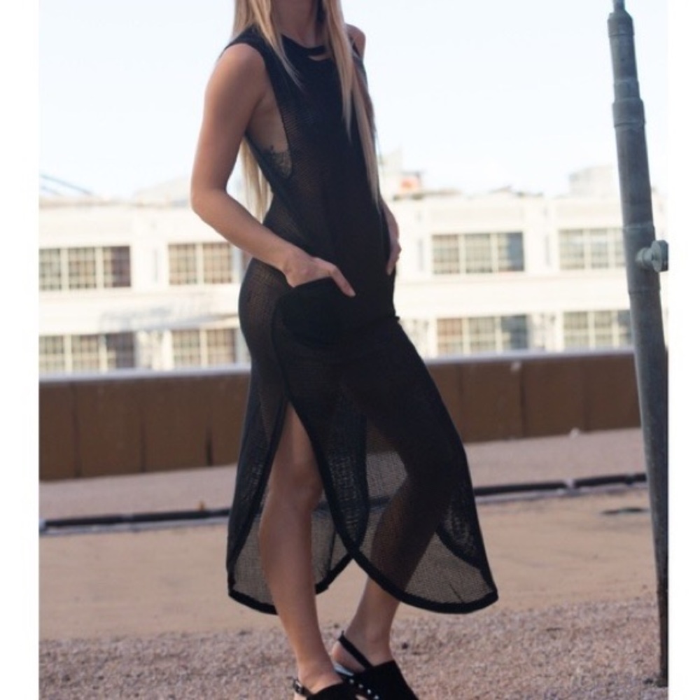 Black Nightwalker mesh dress